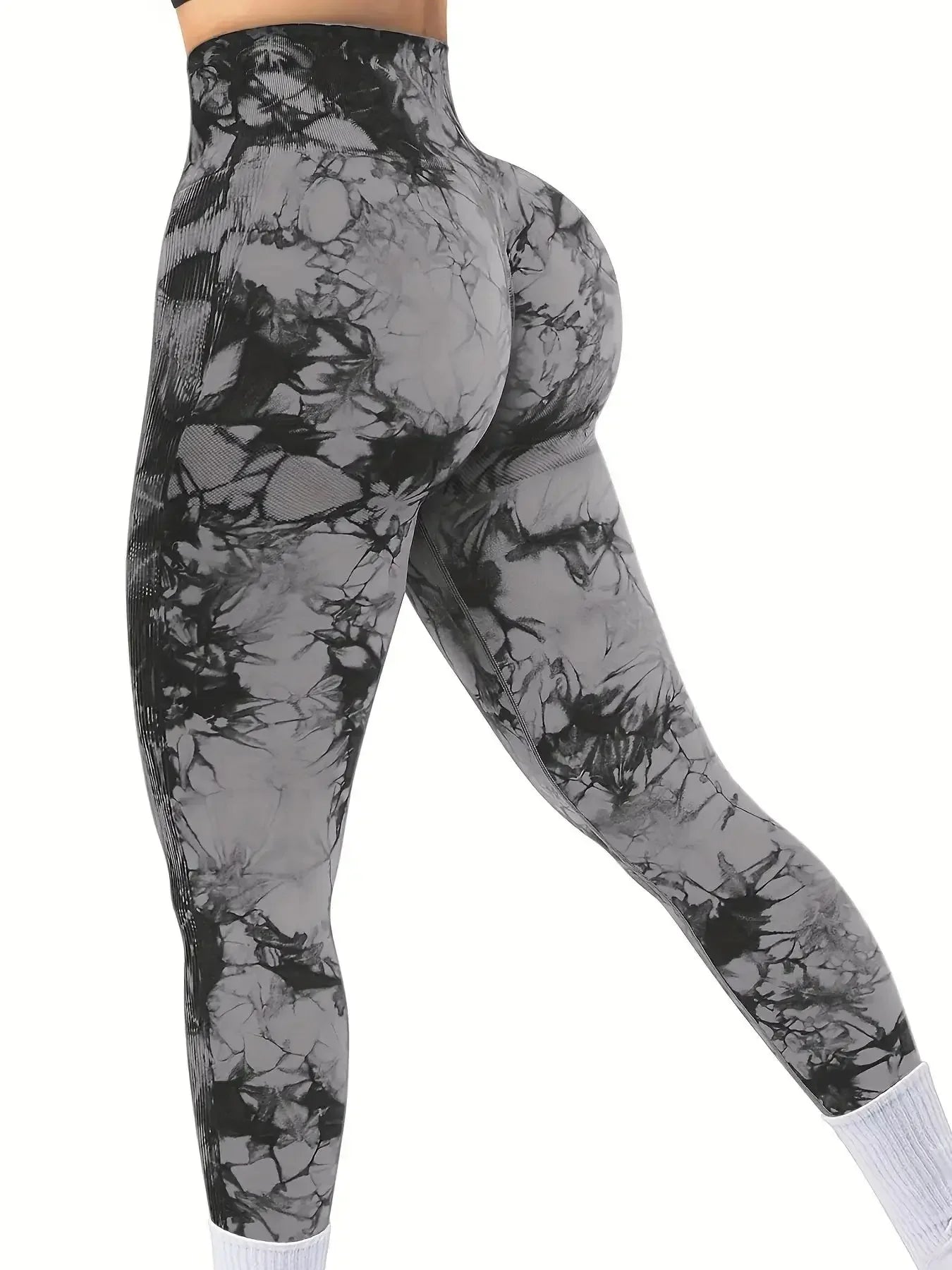 Leggins fitness elásticos de cintura alta y sin costuras para mujer