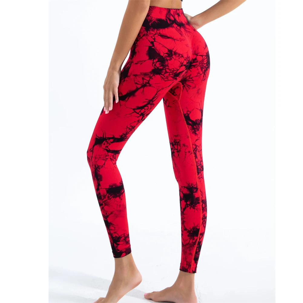 Leggins fitness elásticos de cintura alta y sin costuras para mujer