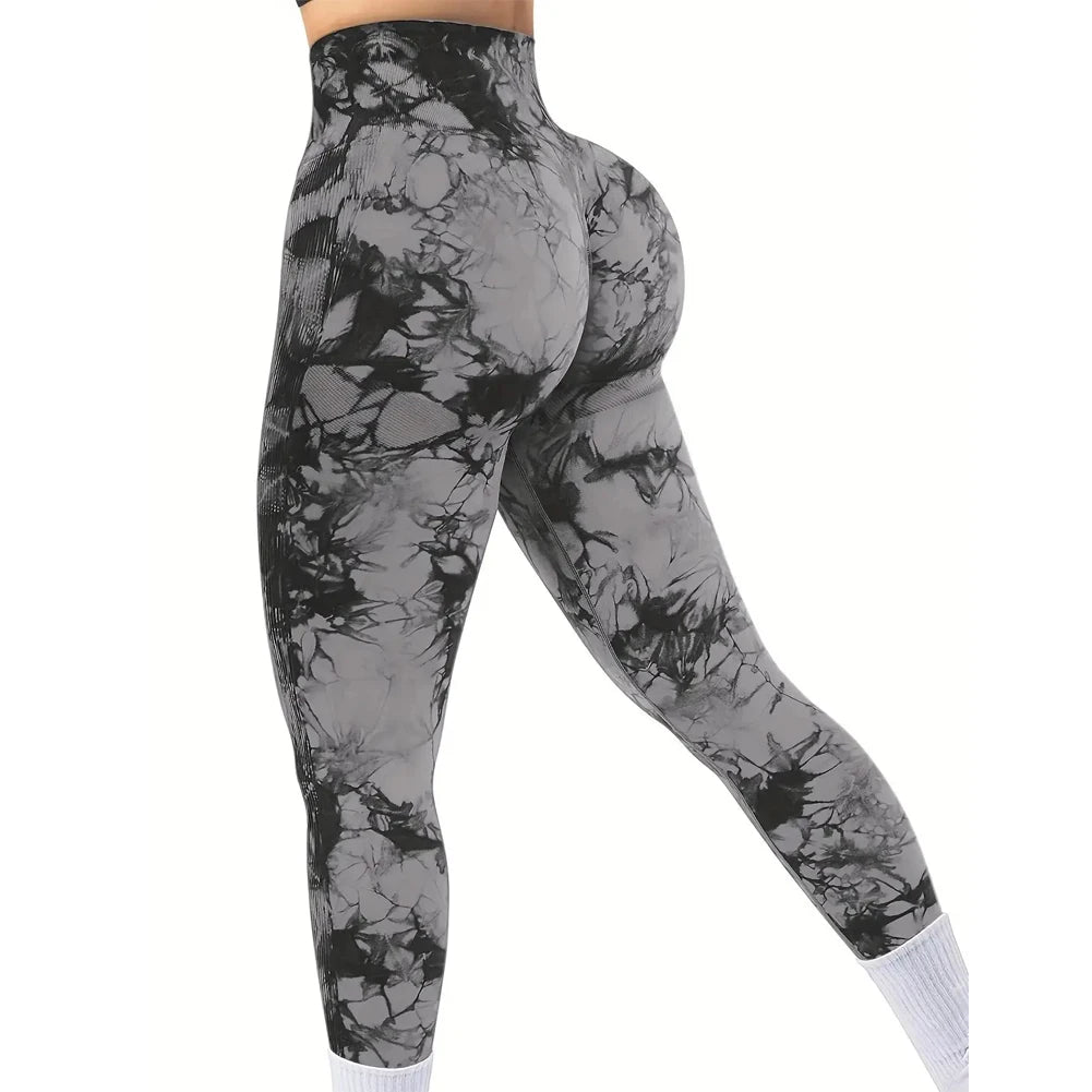 Leggins fitness elásticos de cintura alta y sin costuras para mujer