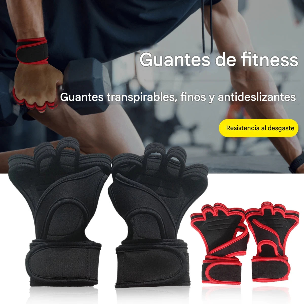 Guantes unisex con protección muñecas
