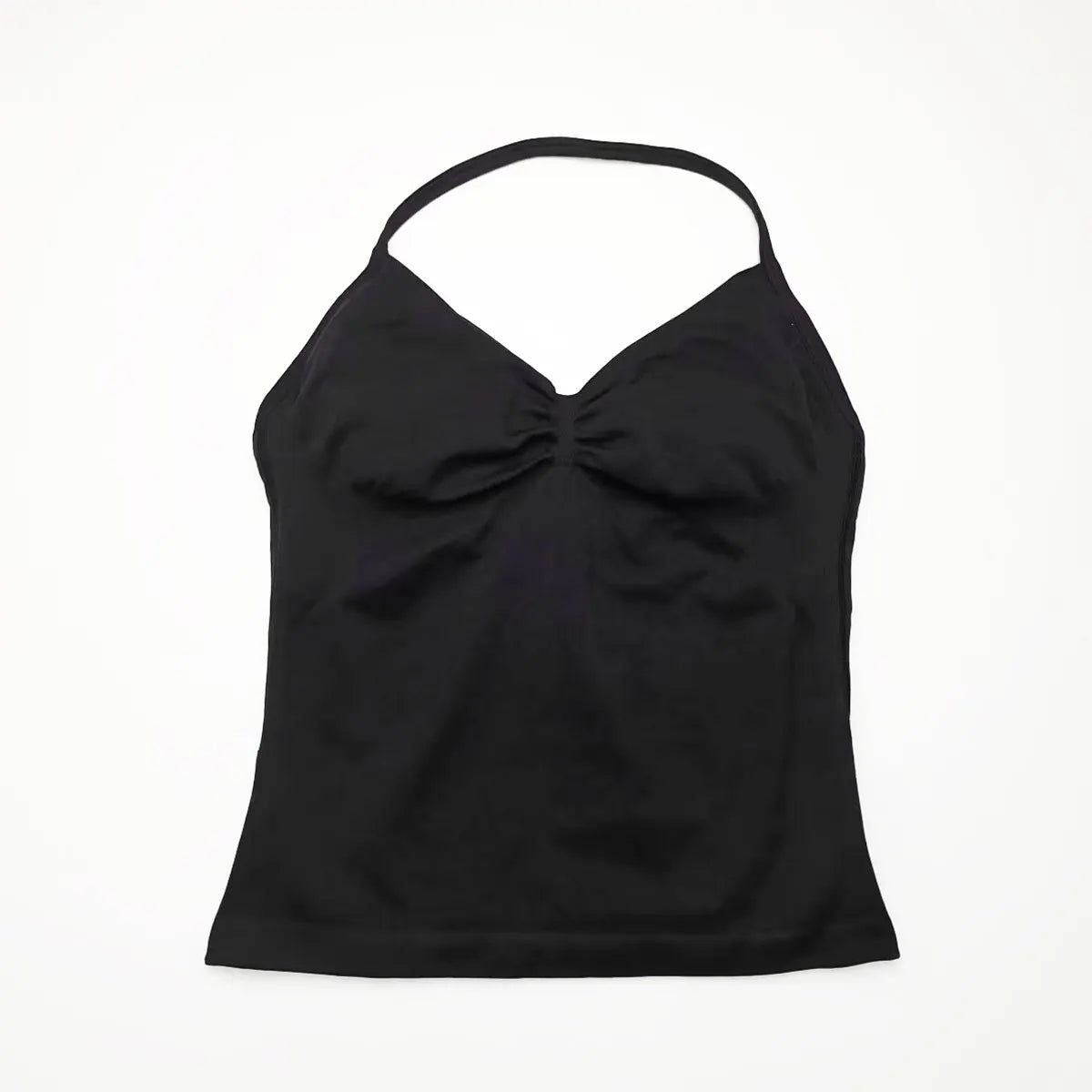 Top deportivo para mujer con tirantes largos, espalda abierta.