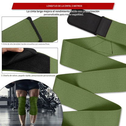 Bandas rodillas para entrenamiento potencia. (venta unidades y pares)