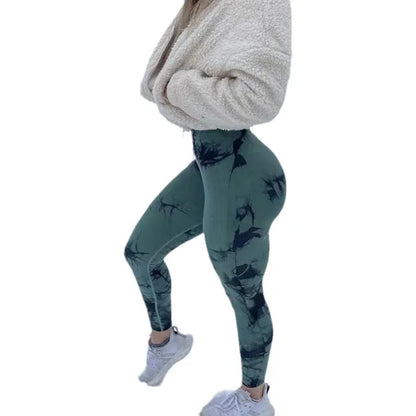 Leggins  fitness  elásticos de cintura alta y sin costuras para mujer